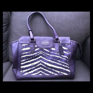 Coach purse and wallet zebra print